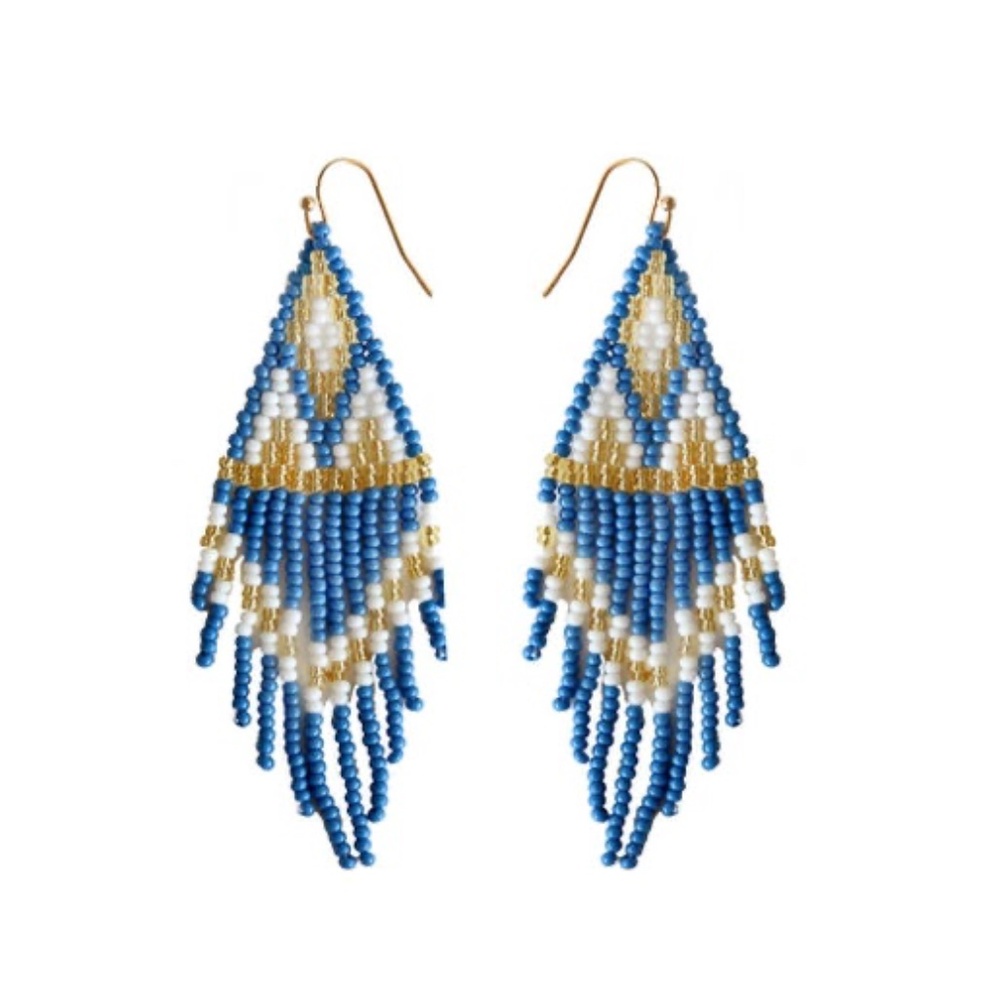 FOSTERIE Azul Beaded Earrings - NEW WITH TAGS